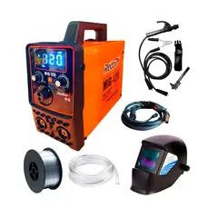REDBO - SOLDADORA MIG-120 NARANJA + ALAMBRE 10MM 1KG + GUANTE - COMBO
