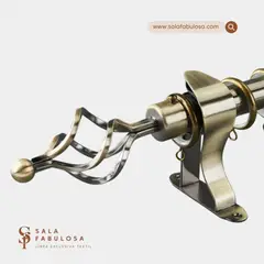 SALA FABULOSA - Barra / tubo DORADO para cortina graduable de 1.10 a 2 mts