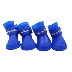 GENERICO - Zapatos de silicona para mascotas imp Talla M - azul