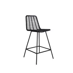 NIHM - Silla Bar Mingo Rattan Negro 65cm