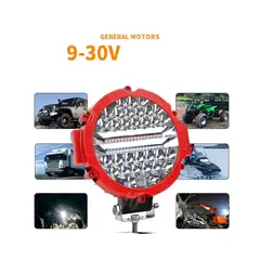 GENERICO - FAROS NEBLINEROS LED BLANCO 7 PULGADAS - CARCASA ROJA