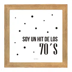 CASA PIZARRO - Cuadro "Hit de los 70s" 17 x 17 cm