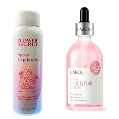 BIOAQUA - PACK CREMA DEPILADORA SPRAY Y SERUM JAPAN SAKURA LAIKOU