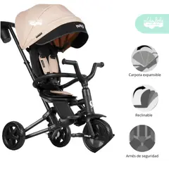 GENERICO - Triciclo Plegable modelo Nova Deluxe color Beige