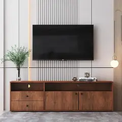 VENTITAS HOME - Mesa de TV Amelie 60” Color Caramelo