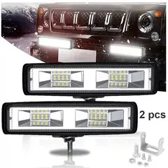 GENERICO - Par 48w Barra De Leds Luz Faros Auxiliares Fija Luz Blanca