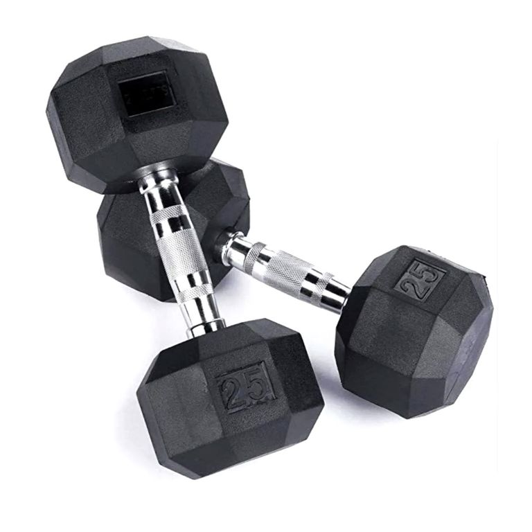 Mancuernas Hexagonales 2.5 kg Pesas de Goma x2