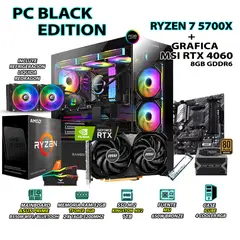 AMD - Computadora PC GAMER RYZEN 7 5700X RAM 32GB SSD 1TB GRAFICA MSI RTX 4060 8GB