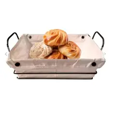 GENERICO - Panera Ovalada Dorada Canasta de Pan Elegante