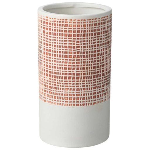 Jarrón Deco minimalista relieve - salmón blanco