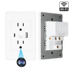 VOLTTAK - Cámara Espía Tomacorriente De Pared WIFI 1080P