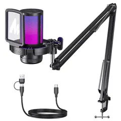 MAONO - Microfono DGM20X Grabación Streaming RGB USB