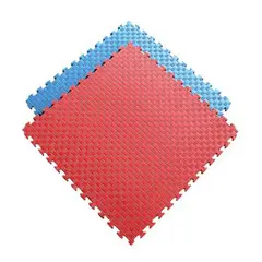 GENERICO - Tatami Gym Puzzle Piso para gimnasio Negro-Rojo 100x100x2cm