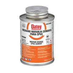 GENERICO - Pegamento CPVC Oatey naranja 118ml para agua caliente