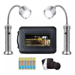 BELCHERCC5 - 2 Piezas 9 Leds Barbacoa Parrilla Luz Con Base Magnética Lám