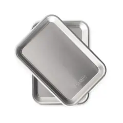 Nordic Ware - Set de 2 Bandejas para hornear Eighth de aluminio de 24cm x 16cm