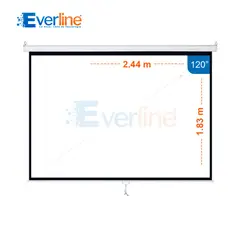 OEM - ECRAN MANUAL RETRACTIL Pared/Techo 2.40 X 1.80 m (Antireflex)