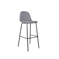 NIHM - Silla Alta de Bar Bhora Gris Oscuro 75 cm