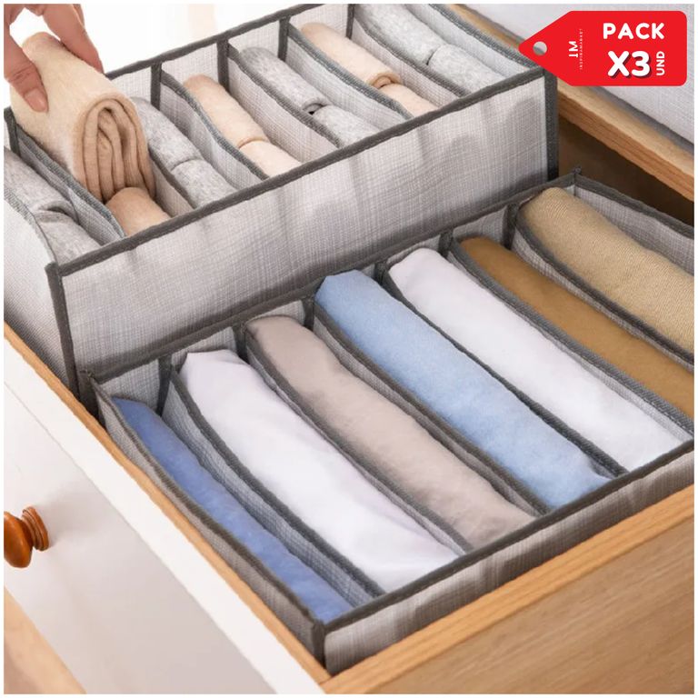 Organizador multiusos de pantalones toallas ropa 7 Compartimentos