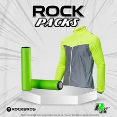 ROCKBROS - PACK CASACA REFLECTIVA TALLA M MANIQUETA VERDE