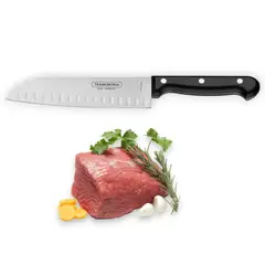 TRAMONTINA - Cuchillo Santoku Para Picar Profesional 7 Mango Negro