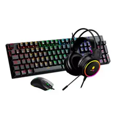ANTRYX - KIT GAMING AUDIFONO + TECLADO + MOUSE ANTRYX GC-3100 x3 BLACK BLUE SWITCH AGC-3100X3KBL-SP