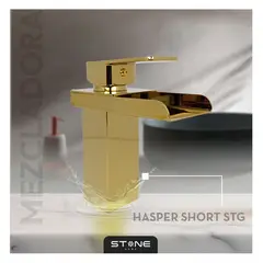 STONE - MEZCLADORA MONOCOMANDO PLAVATORIO HASPER SHORT STG