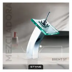 STONE - MEZCLADORA MONOCOMANDO P/BOWL AL MUEBLE BRENT ST CROMADO