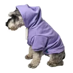 MD - Ropa Capucha polera de algodon para Mascotas Lila T6