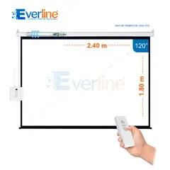 OEM - ECRAN ELECTRICO con MOTOR TUBULAR 2.40 X 1.80m (larga vida útil)