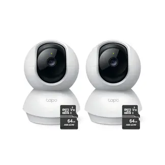 TP LINK - Kit de 2 Cámaras De Seguridad Full HD Tapo C200 + Micro SD64gb - Tp-link