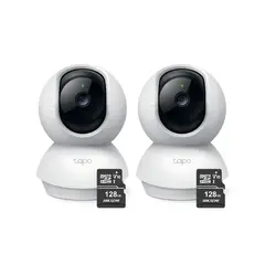 TP LINK - Kit de 2 Cámaras De Seguridad Full HD Tapo C200 + Micro SD 128gb - Tp-link