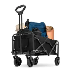 GENERICO - Carrito Carro de Carga Plegable Multiusos Con Guiador Black