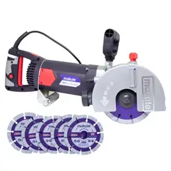 MAKUTE - Ranurador De Concreto 2400w Incluye 5 Discos
