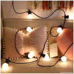 INSPIRA - Guirnalda de Luces LED 5M con 10 focos Blancos Luz Cálida