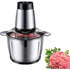 GENERICO - Picador Triturador Eléctrico de Alimentos Carne Verduras 2Litros