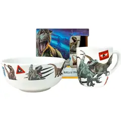 SCOOL - Set de vajilla de cerámica x2 pzs Jurassic World