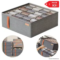 INSPIRA - Organizador multiusos de medias plegable de almacenamiento PACK x3