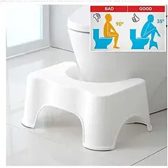 GENERICO - Banco Butaco Taburete Para Baño Inodoro Color Blanco Nuevo