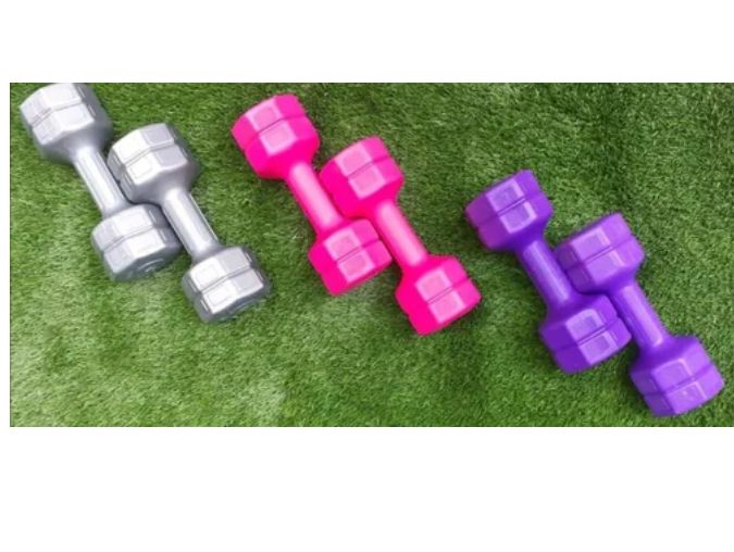 Mancuernas 5 Kg Pesa Hexagonal Mancuerna PVC Pesas