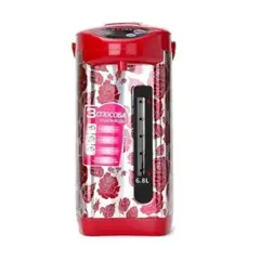 RAFF - Hervidor Eléctrico RAF 6800ml 800W con Base Giratoria - Rojo