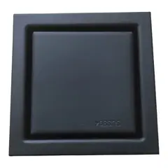 GENERICO - Sumidero Reversible Negro Mate con perfil, Acero SUS 304 10x10cm