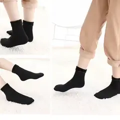 GENERICO - MEDIAS CALENTADORAS UNISEX OTOÑO INVIERNO NEGRO
