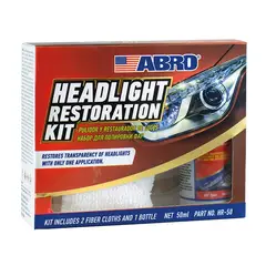 ABRO - Kit Pulidor y Restaurador de Faros - 50 mL