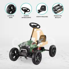 CUZKA - Carro a Pedal GO KART »PATRIOT» Green