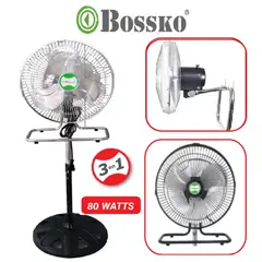 BOSSKO - Ventilador 12 Pulgadas 3 en 1 Bk-8312VP 80 Watts
