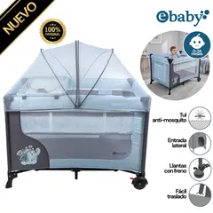EBABY - Cuna Corral Ebaby con Cambiador Happy Dream Celeste 727-2