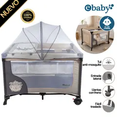 EBABY - Cuna Corral Ebaby con Cambiador Happy Dream Beige 727-2