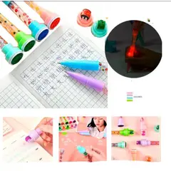 GENERICO - Pack 3 bolígrafos mágicos , sello decorado , iluminador