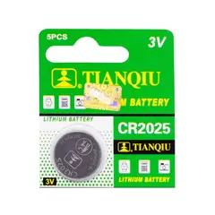 GENERICO - Pila Lithium 3V CR2025 TIANQIU Set x 5 und